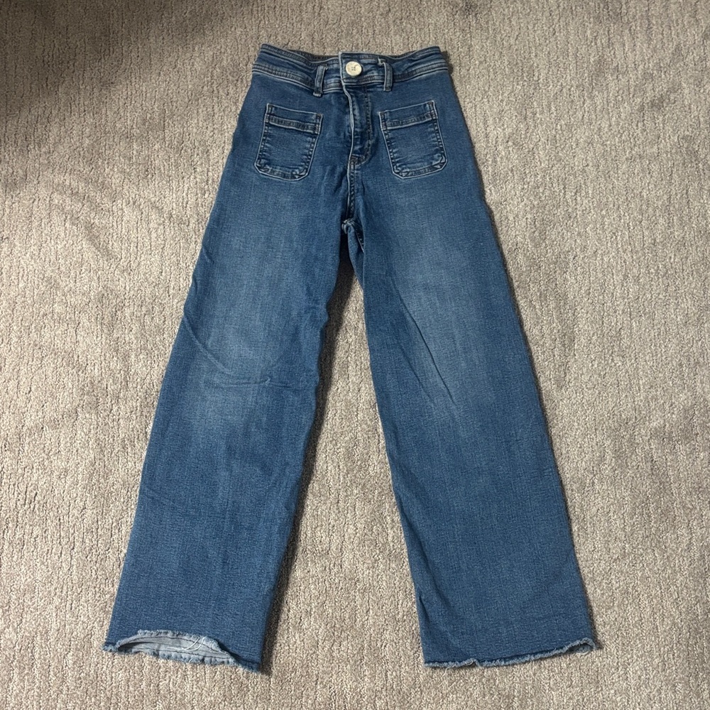 Zara Kids Blue Wide-Leg Jeans